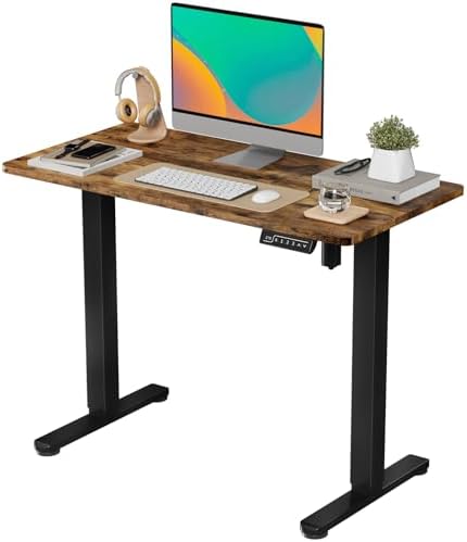 JOY worker Small Electric Computer Desk, 40" Whole Piece Height Adjustable