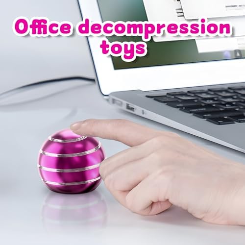 Kryfa 1.77in Kinetic Fidget Desk Toy, Anxiety Relief ADHD for Adults, Purple