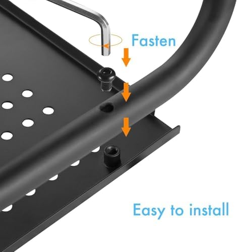 HUANUO Monitor Riser for Desk, Laptop Stand with Vented Steel Shelf, 2 Pack