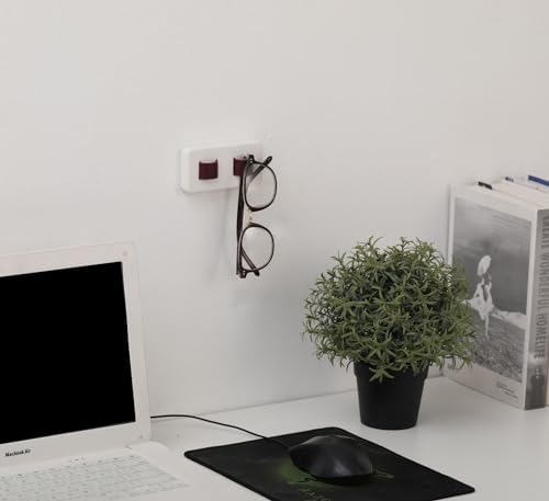 Wall Mount Eye Glasses Holder Spectacle Eyeglass Hanger Hanging Eyeglasses Holder for Desk Wood Sunglass Organizer Hanging Sunglasses Holder Wall Nerdy Gifts for Men Women