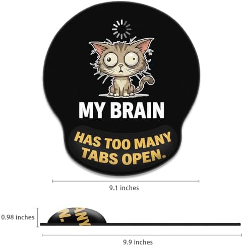 Britimes Ergonomic Mouse Pad with Wrist Support, Cat Animal