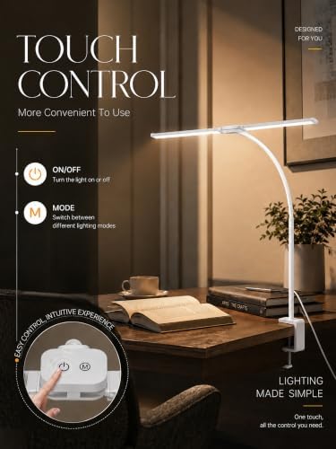 LED Desk Lamps for Home Office, Computer Light Bar, White