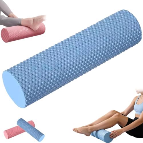 12 Inch EVA Foam Roller for Back, Yoga & Balance Exercises – High-Density Massage Roller for Pain Relief, Fitness Recovery Balance Exercises, High-Density (Blue 2)