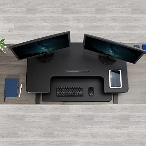 VIVO Black 42 inch Electric Desk Converter, DESK-V000VLE