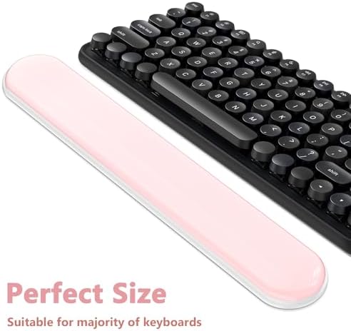 AKIT Ergonomic Mouse Pad with Wrist Rest&Keyboard Wrist Rest Set, Gel, Pink