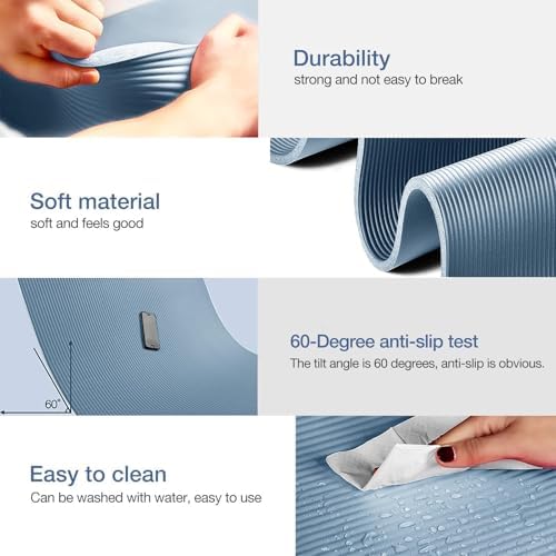Gruper Yoga Mat Non Slip, 10/15mm Thick NBR Extra Thick Yoga Mat
