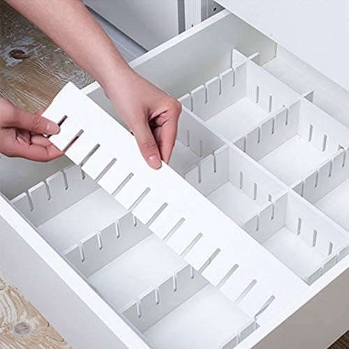 8Pcs Drawer Dividers, 12.6" x 2.76", Thick, DIY Organizer Separator, Large Adjustable Dresser Drawer Organizer for Clothes, Bedroom, Bathroom, Kitchen Cutlery, Desk, Office Storage