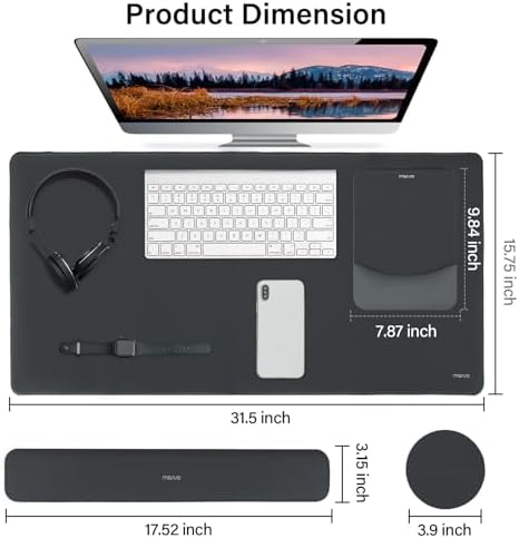 MOSISO Keyboard Mouse Pad Set, Large Gaming Mouse Pad&Keyboard Wrist Rest