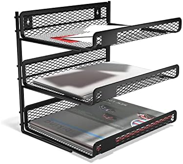 TRU RED Wire Mesh File Organizer, 3-Compartment, Vertical
