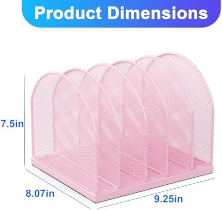 gianotter Desktop File Organizer with 5 Compartments