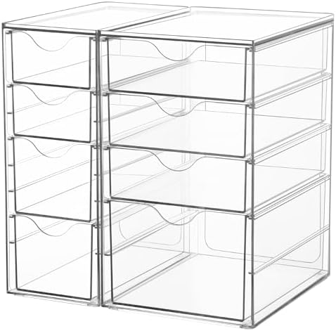 Vtopmart Acrylic Desk Organizer with 8 Drawers for Office, Makeup, Crafts