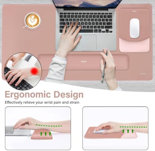 MOSISO Keyboard Mouse Pad Set, Large Gaming Mouse Pad&Keyboard Wrist Rest