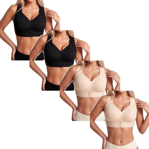 Posture Bra for Women Front Closure Cross Corrector Support Bra