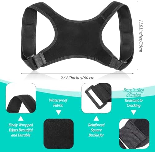 Posture Corrector Adjustable Comfortable Back Brace Lightweight Breathable Upper Straightener Support for Women Men Lower Back Shoulder Clavicle Neck Hunchback Pain Relief