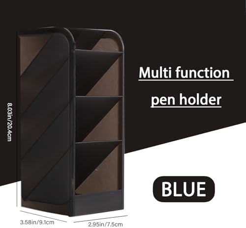 Office School Pencil Holder Makeup Brush Holder Durable Sturdy School Desk Supplies (Black)