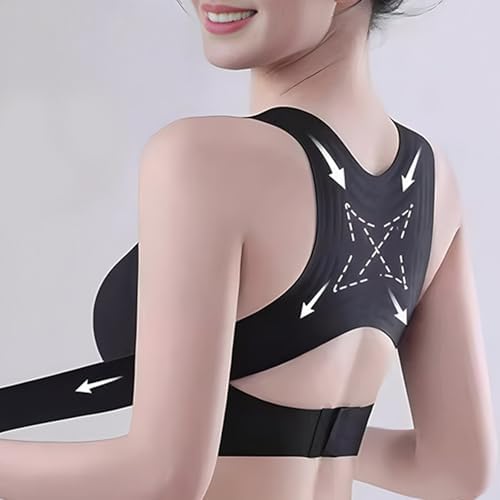 Posture Corrector Bra for Women Wireless Front Closure Cross Back Bras