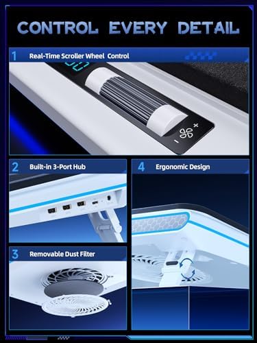 llano V12 RGB Laptop Cooling Pad, Gaming Laptop Cooler