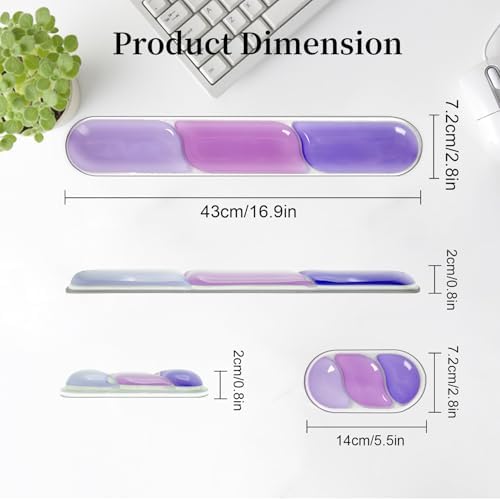 Gel Wrist Rest for Mouse and Keyboard,Ergonomic Computer Pad for Typing