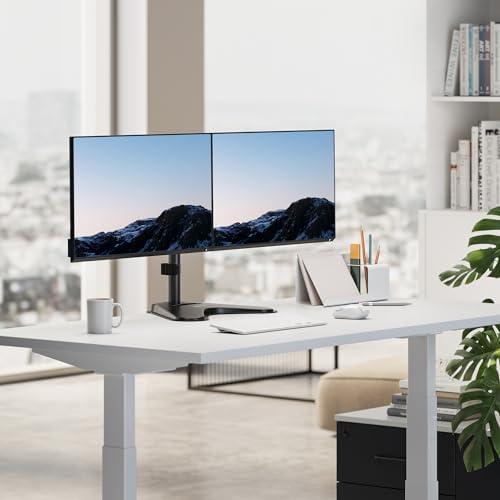 Mount-It! Dual Monitor Desk Stand Mount for 2 Screens VESA 75x75 & 100x100