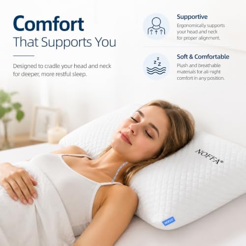 Neck Pillow, Memory Foam Pillows, Neck Support Pillows for Sleeping