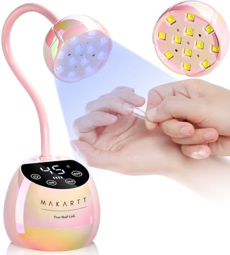 Makartt Cordless Gooseneck UV Nail Lamp for Gel-X Nails, Home DIY Use