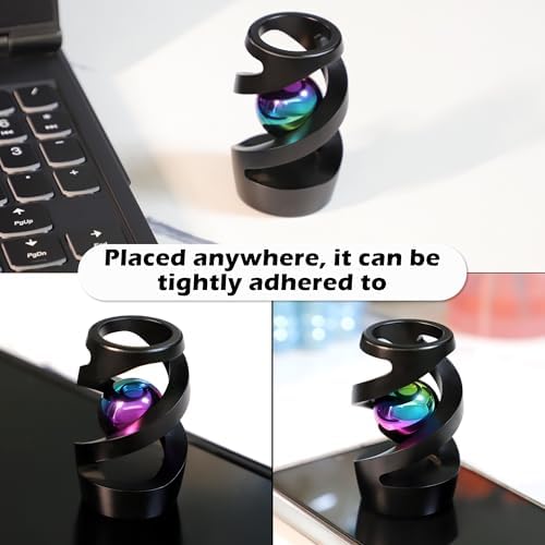 Kinetic Spinning Desk Toy, ADHD Stress Fidget Desktop Decor Black