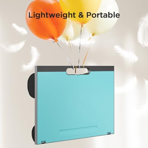 HUANUO Lap Desk with 8 Adjustable Angles – Up to 15.6" Laptop, Turquoise
