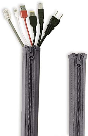 StangH Flexible Cable Management Sleeve kit, 39 Inches, 2 Pieces -Grey