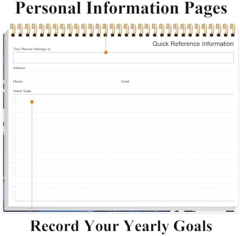 Weekly Productivity Dashboard - 8.5" x 11" Dashboard Desk Notepad Has 6 Focus Areas to List Tasks for Goals, Projects, Clients, Academic or Meal-Organize Your Daily Work Efficiently, 54 Weeks, Blue Leaf Flower
