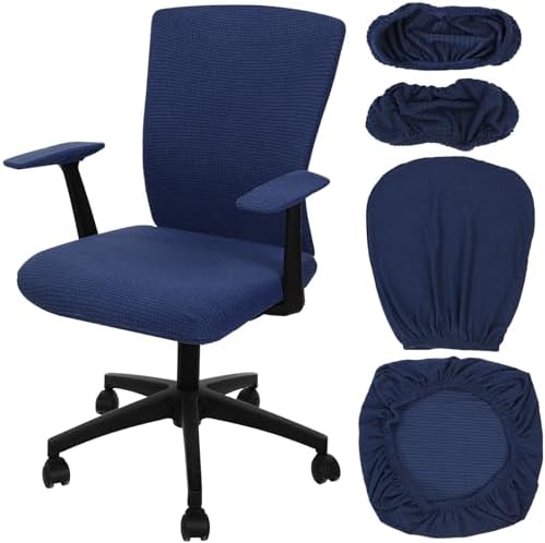Tallew 4 Pcs Office Chair Covers Stretchable Armrest Seat,XL,Navy