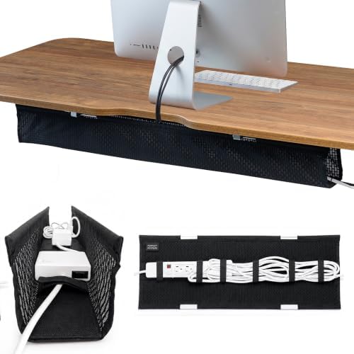 Mesh Cable Management Tray Under Desk Cord Organizer - 38"