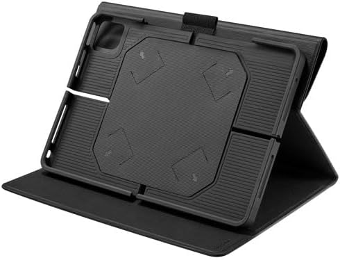 Insignia Universal Folio Case for iPad 10.2"–11" with Slim Stylus Pen, Black/White