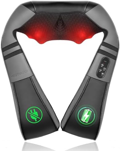 Medcursor Neck Massager with Heat - Deep Tissue Pain Relief, Rechargeable Shiatsu Neck and Shoulder Massager, Ideal Choice for Men, Women, Mom & Dad
