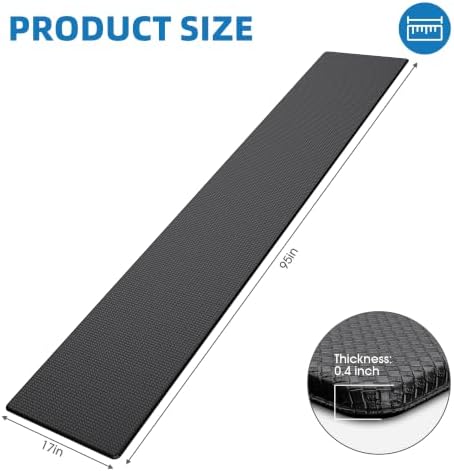 Kitchen Mats for Floor, Extra Long Anti-Fatigue Kitchen Rug, Black