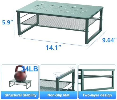 gianotter 2-Tier Metal Monitor Stand Riser