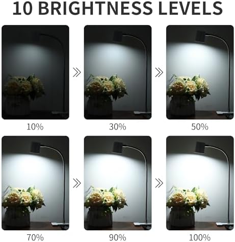 Dott Arts Desk Lamp,USB Clip On Light with 3 Color Modes,LED Reading Lamp