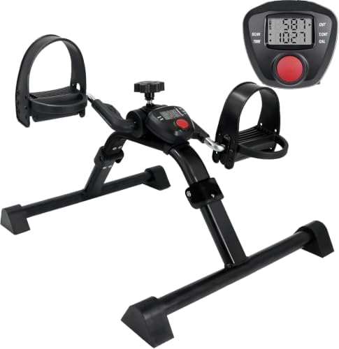 Vaunn Foldable Compact Professional Wrist Arm Leg Strengtheners Pedal Exerciser with Electronic Display for Indoor Exerciser and Physical Therapy
