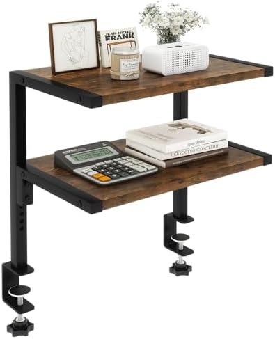 IBUYKE Clamp on Desk Organizer Shelf,Desk Extender Shelves UTMZ007H
