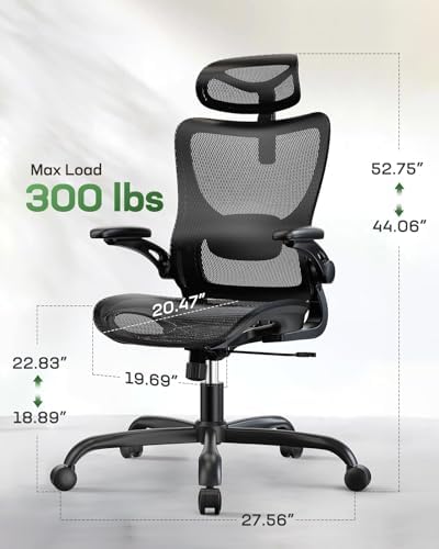 Marsail Ergonomic Mesh Office Chair with Adjustable Lumbar Support, 2
