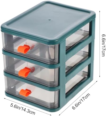 Transparent Desktop Storage Box 3 Layer Drawer Organizer
