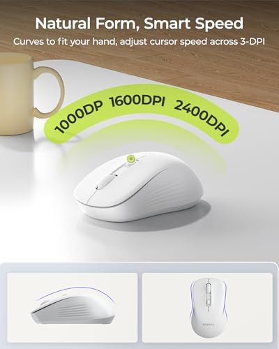 seenda COE200 Wireless Bluetooth Keyboard and Mouse Combo with Wrist Rest