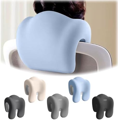 BLOWEST Extra Firm Office Chair Headrest Attachment – Ergonomic Adjustable Neck Support Pillow for Desk Chairs, Universal Fit for High Back Executive Chairs (Black)