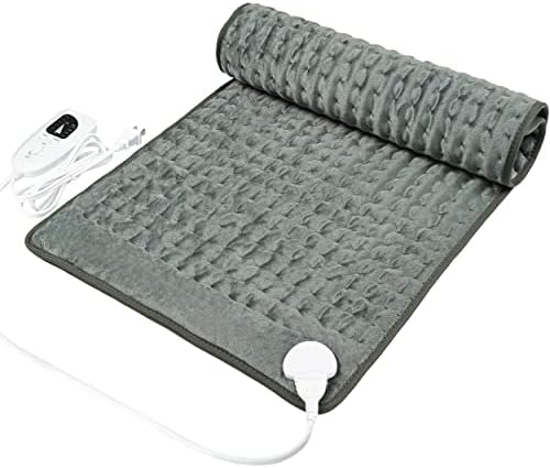 Heating Pad Electric Heat Pad, Hot Heated Pad,Multiple Temp and Timer Settings,Suitable for Shoulders, Neck, arms, Abdomen, Back, Legs, etc (Gray Green, 24"X20")