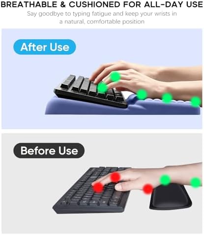 Wrist Rest with Keyboard Stand, Ergonomic Memory Foam Wrist Support