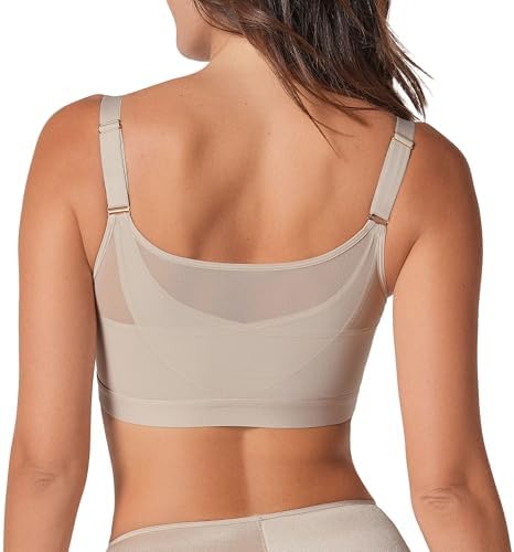 Leonisa Multi-Benefit – Posture Corrector Bra, Wireless Front Closure Posture Bra with Contour Cups and Back Support