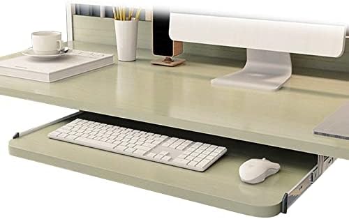 V3VOGUE Slides Keyboard Tray - Under Desk Smooth Gliding - Pull-Out Drawers Keyboard and Mouses Holder, Ergonomics/Easy Install/Height Adjustable, Support Keyboard Storage Shelf