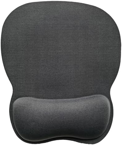Mouse Pad with Wrist Support, Ergonomic Mousepad with Comfortable Memory Foam Wrist Rest Cushion, Relieve Wrist Pain, Non-Slip Rubber Base Gaming Mice Pad for Home Office Computer Laptop, Grey