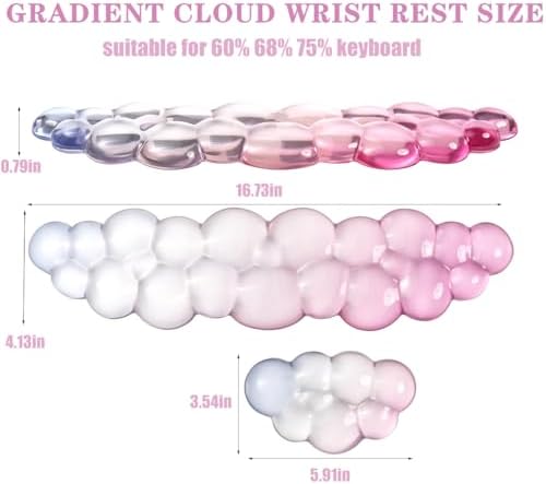Gel Keyboard and Mouse Wrist Rest, Cloud Wrist Pad for Computer Keyboard