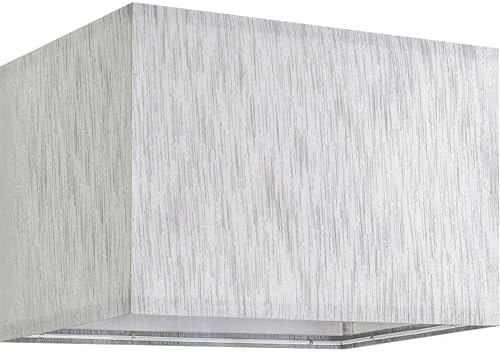 GO&SO Medium Rectangle Lamp Shades Set of 2,14"L×8"W×9"H Gray Shade Deco