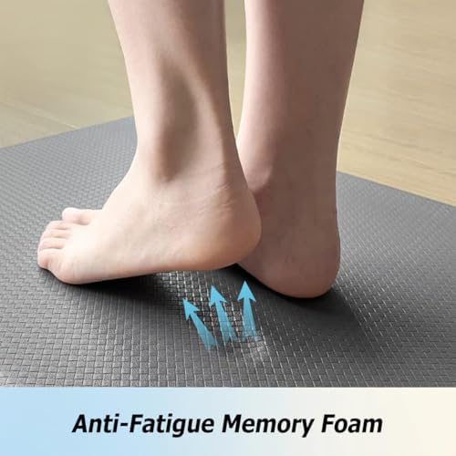 Artnice Kitchen Mats for Floor 2PCS, 0.4inch Stylish Anti Fatigue Mat